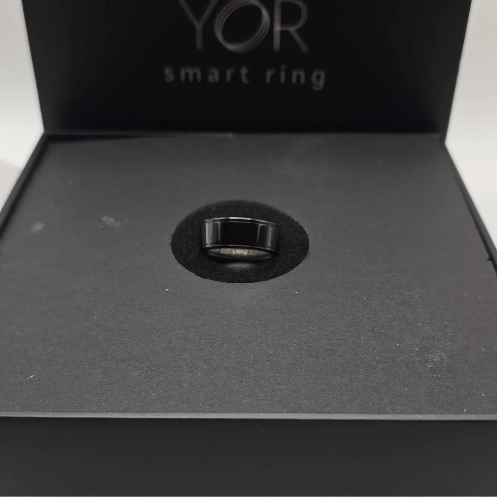 Letsfit YOR Smart Ring Size 8 Gun Metal Activity Tracker iOS/Android
